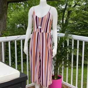 🔥$5 SALE! SWS cropped cutout wide leg romper/ jumpsuit sz L